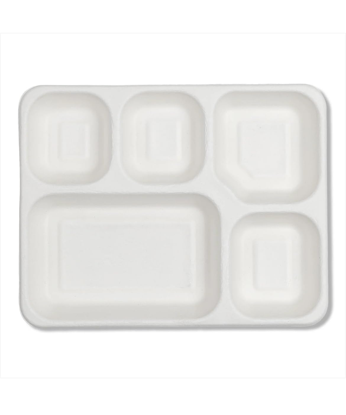 Wrap n Pac 5-compartment bagasse tray