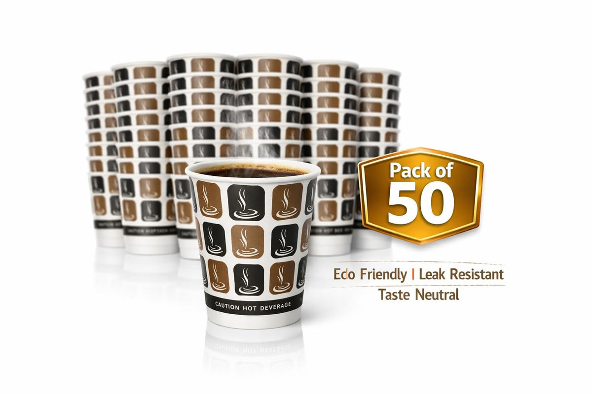 8oz Single Wall Disposable Paper Cups – Pack of 1000