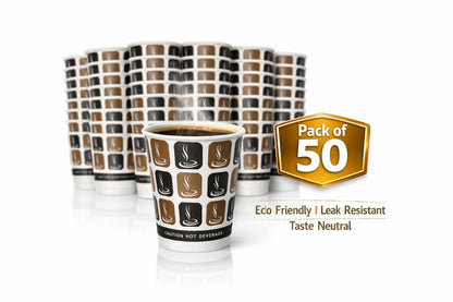 8oz Single Wall Disposable Paper Cups – Pack of 1000