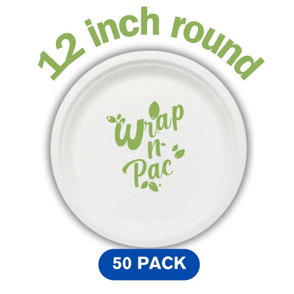 Wrap n Pac 7 inch bagasse plate