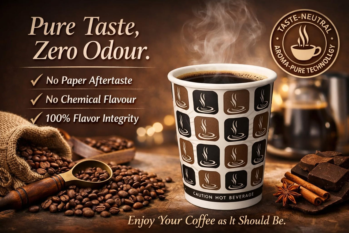 8oz Single Wall Disposable Paper Cups – Pack of 1000